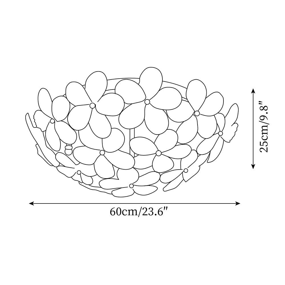 Anan Plafonnier Verre Pétale Couronne Romantique - Neutralighting