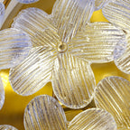 Anan Lustre Plafonnier Floral Verre Pêche - Neutralighting