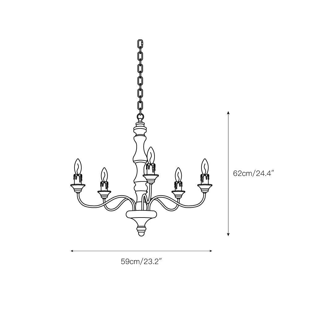 Fljotuvyi Chandelier en Bois et Métal Créativité Individuelle - Neutralighting