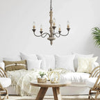 Fljotuvyi Chandelier en Bois et Métal Créativité Individuelle - Neutralighting