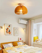 Vividin Plafonnier Pumpkin avec abat-jour et cache en tilleul naturel - Neutralighting