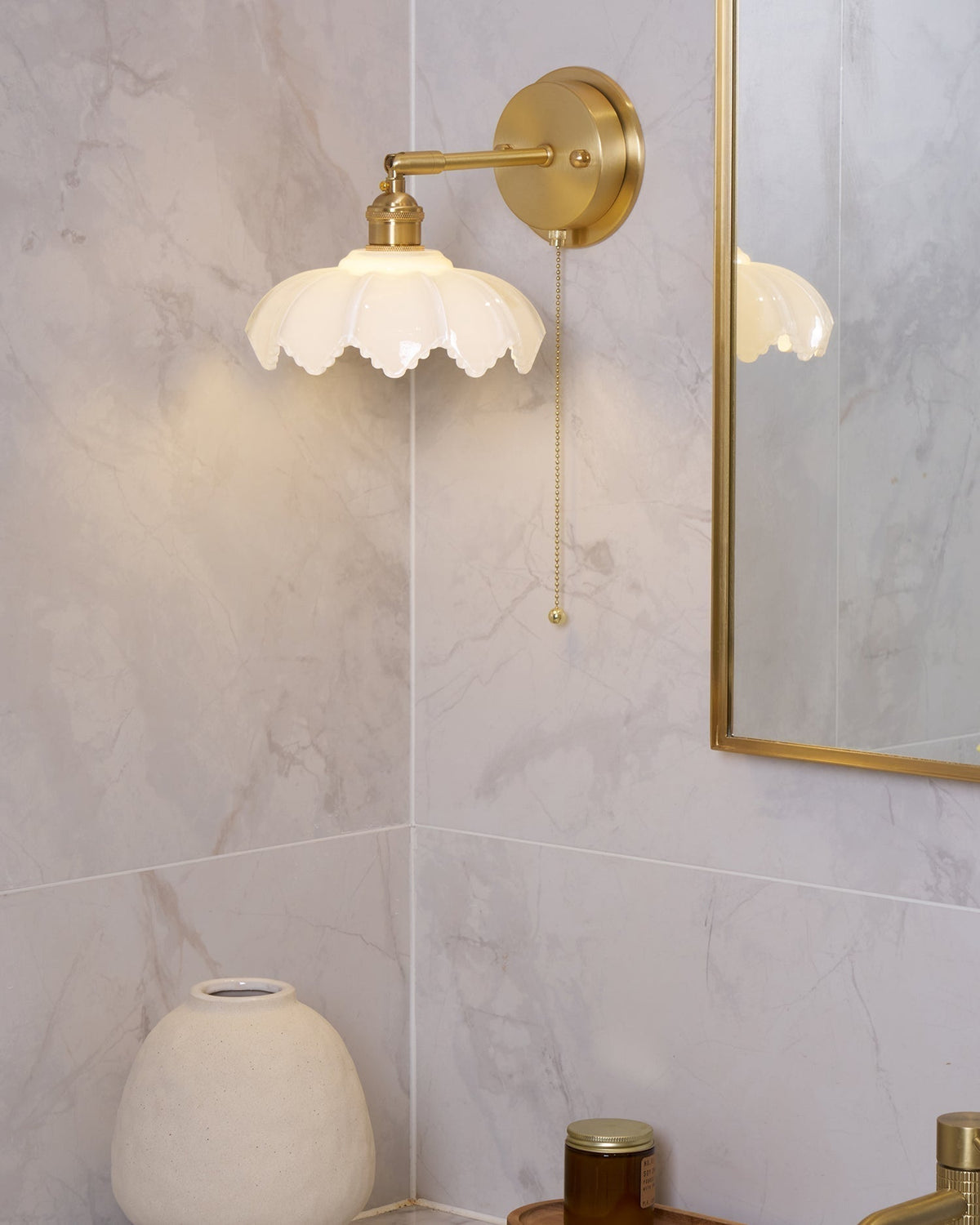 Lotus Applique Murale Verre Art Nordique Orientable - Neutralighting