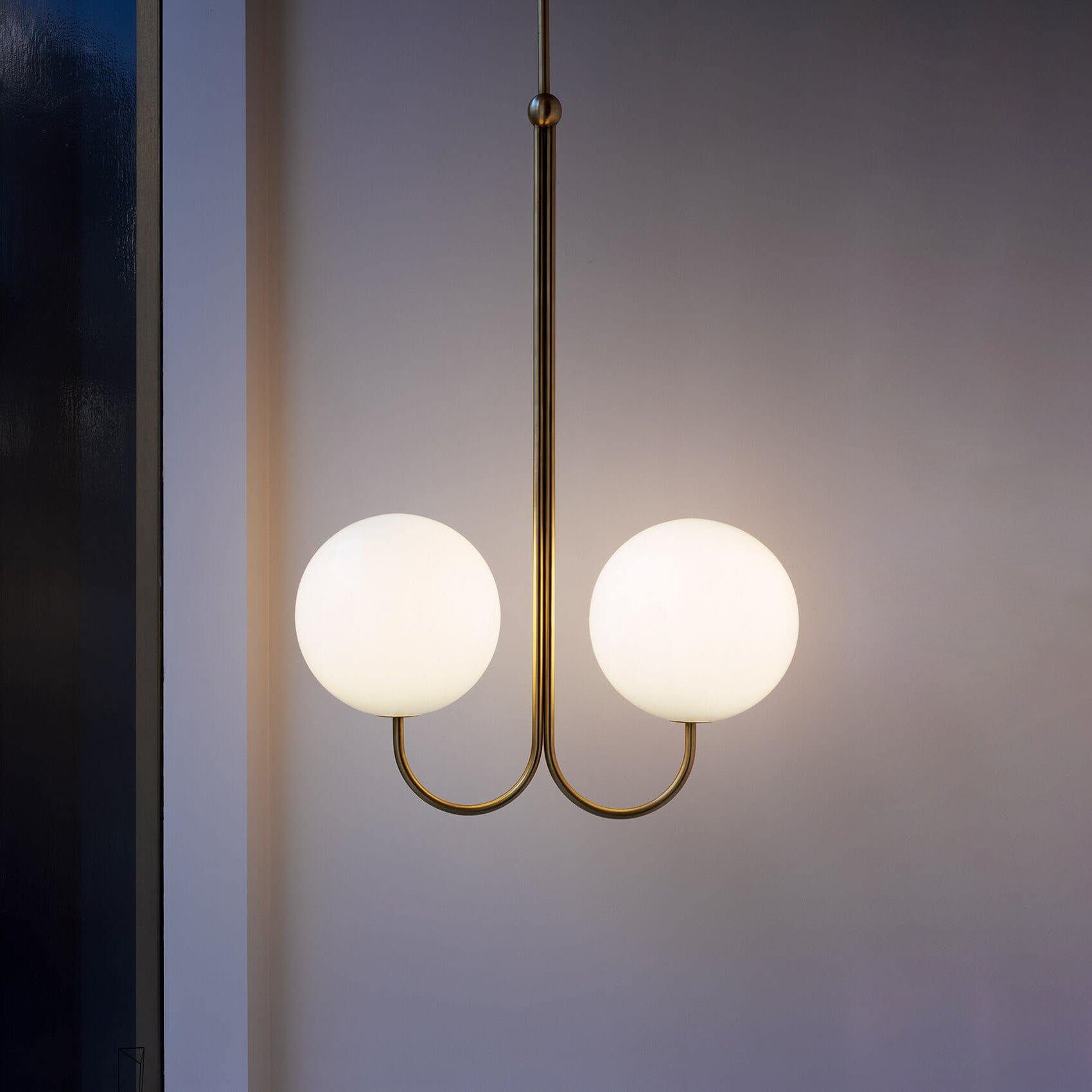 Mirelent Suspension Élégante en Laiton et Verre - Neutralighting