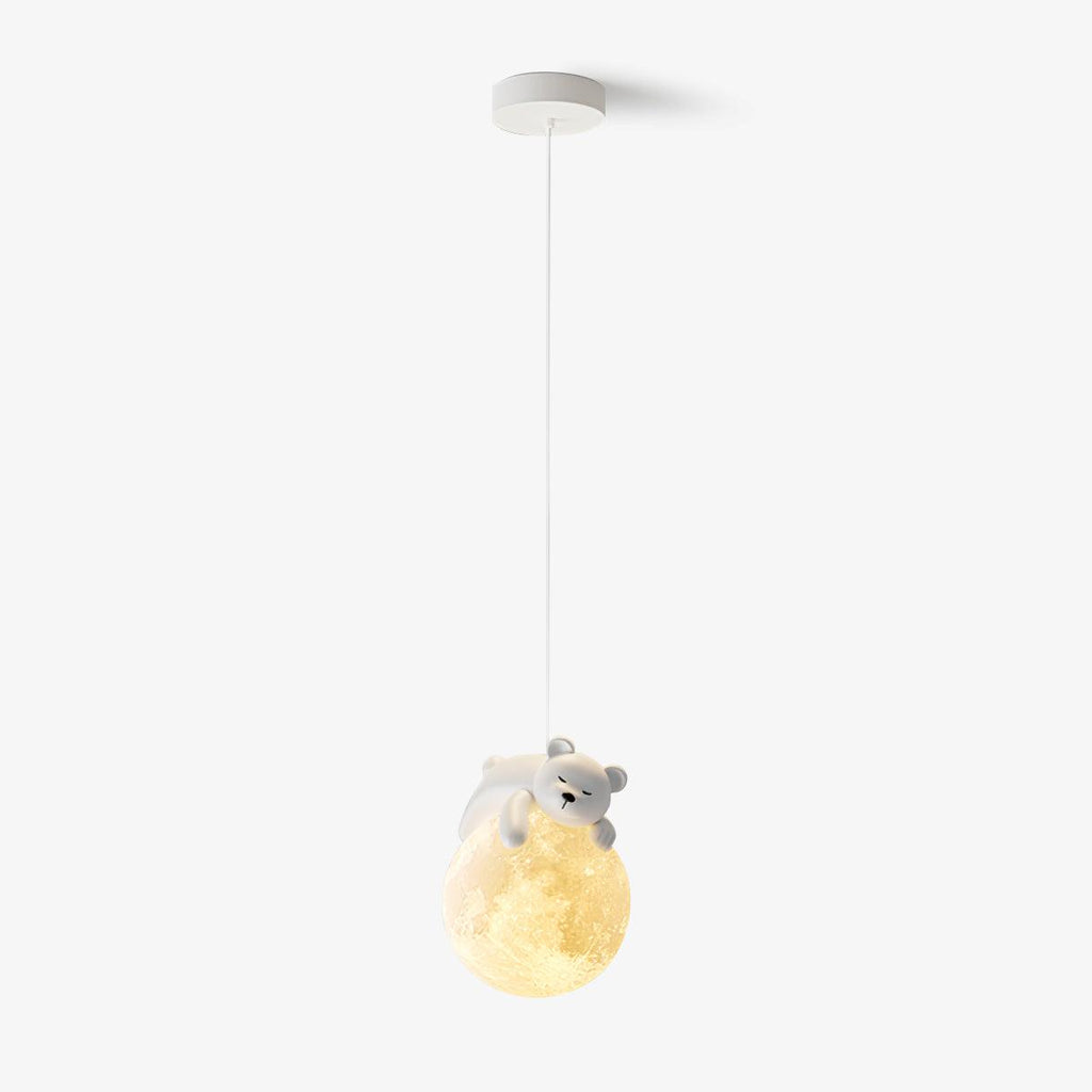 Lustra Suspension Lampe Ours Lune pour Chambre d'Enfant - Neutralighting