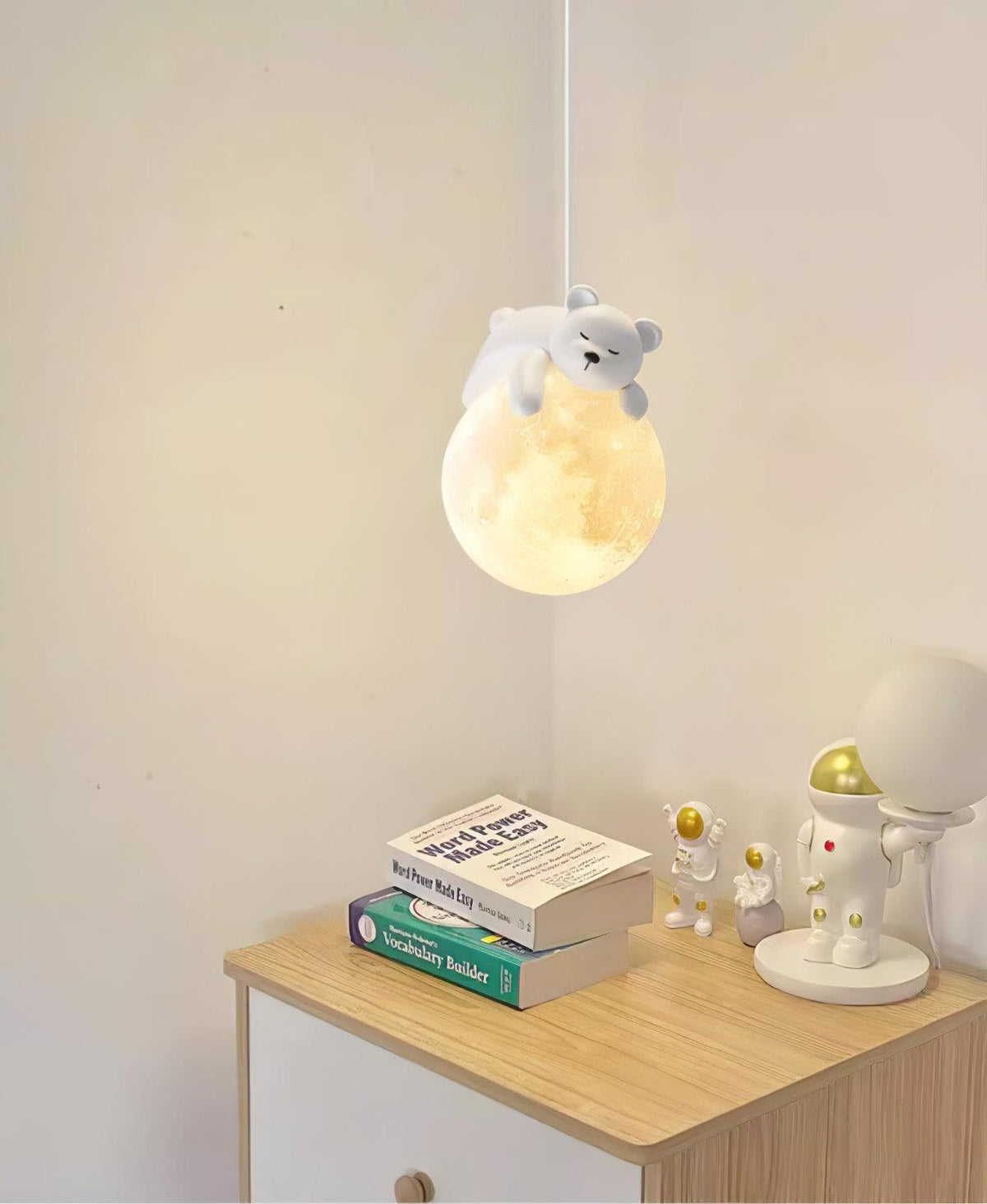 Lustra Suspension Lampe Ours Lune pour Chambre d'Enfant - Neutralighting