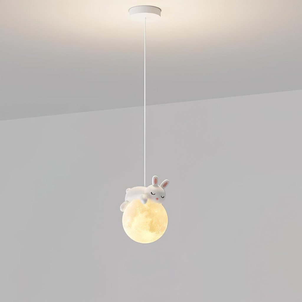 Lustra Suspension Lampe Ours Lune pour Chambre d'Enfant - Neutralighting