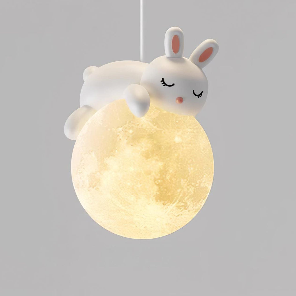 Lustra Suspension Lampe Ours Lune pour Chambre d'Enfant - Neutralighting
