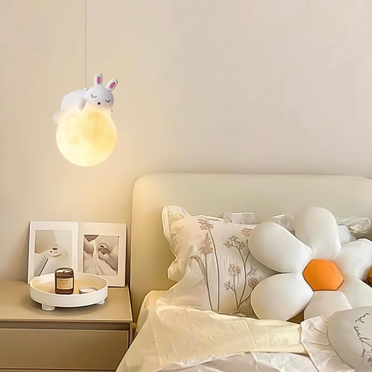 Lustra Suspension Lampe Ours Lune pour Chambre d'Enfant - Neutralighting