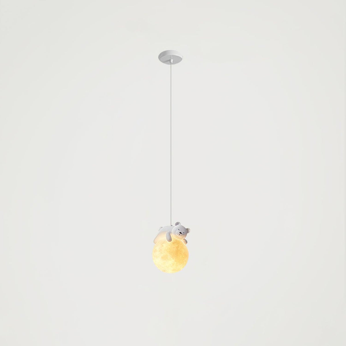 Lustra Suspension Lampe Ours Lune pour Chambre d'Enfant - Neutralighting