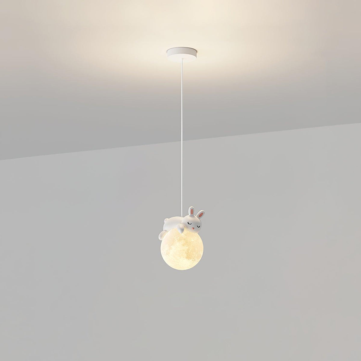 Lustra Suspension Lampe Ours Lune pour Chambre d'Enfant - Neutralighting