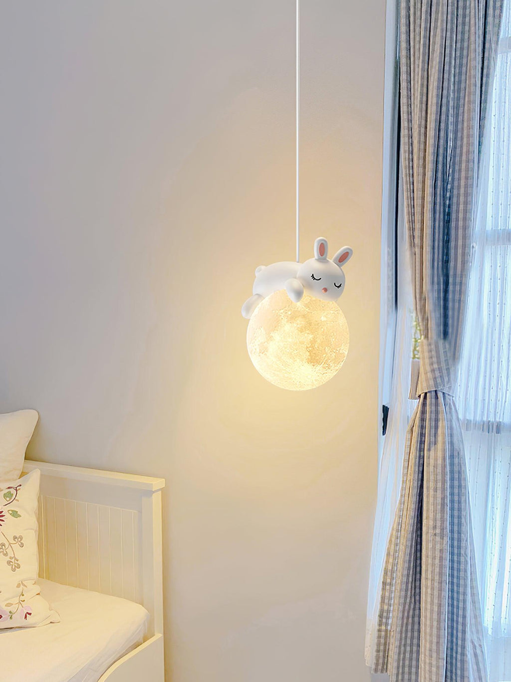 Lustra Suspension Lampe Ours Lune pour Chambre d'Enfant - Neutralighting