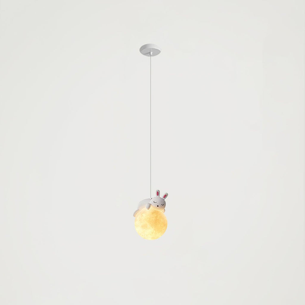 Lustra Suspension Lampe Ours Lune pour Chambre d'Enfant - Neutralighting