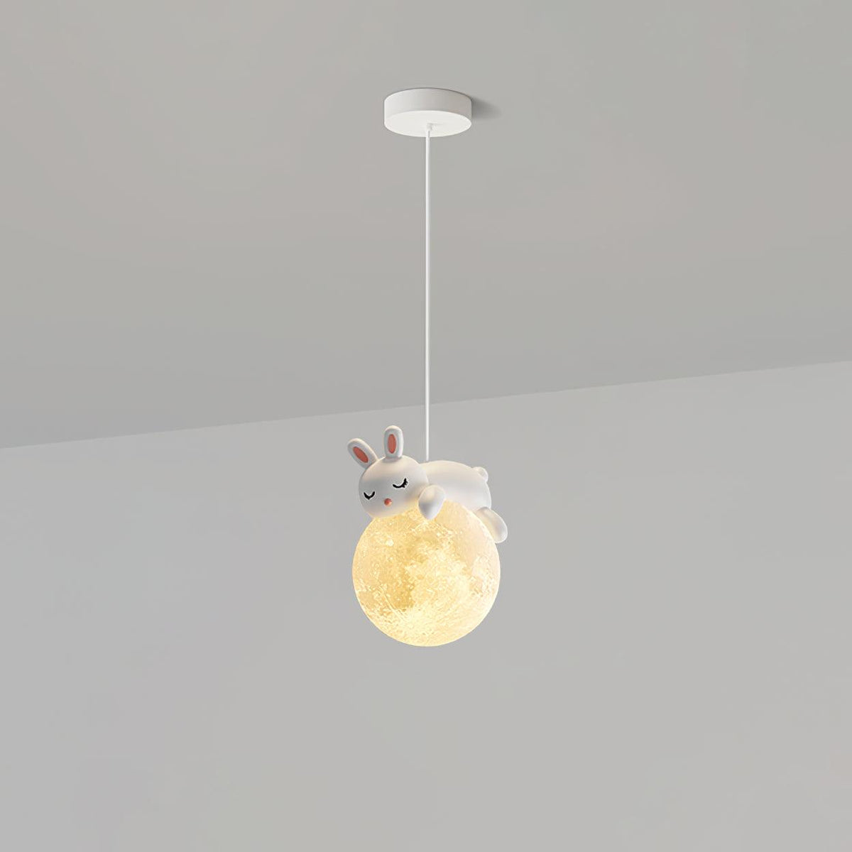 Lustra Suspension Lampe Ours Lune pour Chambre d'Enfant - Neutralighting