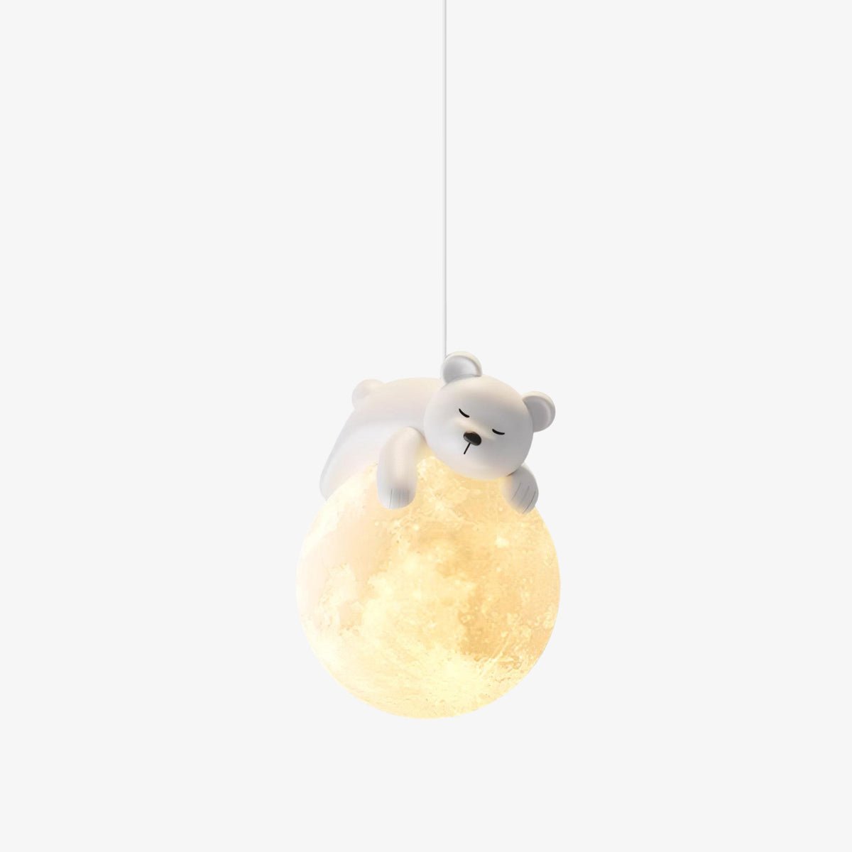 Lustra Suspension Lampe Ours Lune pour Chambre d'Enfant - Neutralighting