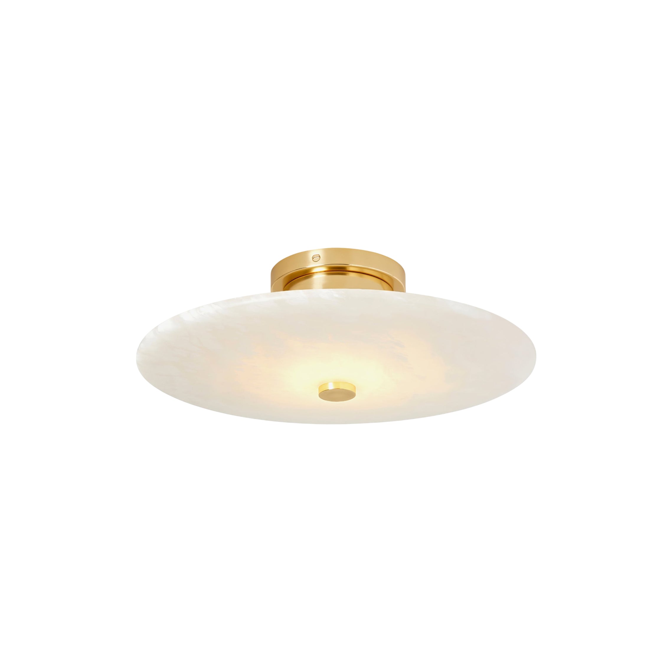 Jarnbruvyn Lampe de Plafond en Métal Laiton et Albâtre Moderne - Neutralighting