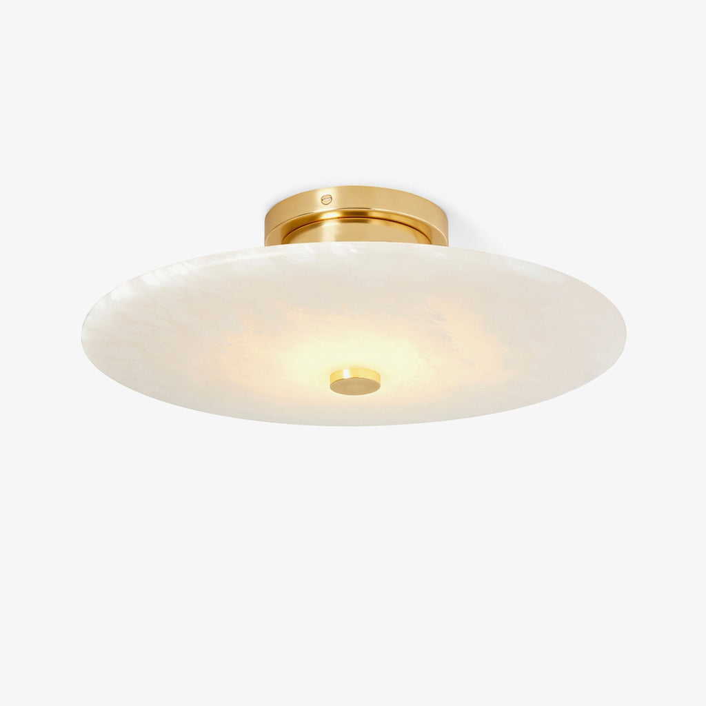 Jarnbruvyn Lampe de Plafond en Métal Laiton et Albâtre Moderne - Neutralighting