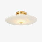 Jarnbruvyn Lampe de Plafond en Métal Laiton et Albâtre Moderne - Neutralighting