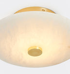 Jarnbruvyn Lampe de Plafond en Métal Laiton et Albâtre Moderne - Neutralighting