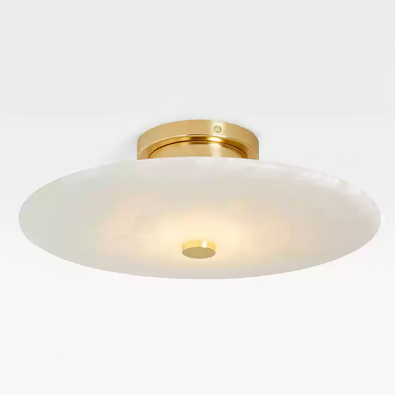 Jarnbruvyn Lampe de Plafond en Métal Laiton et Albâtre Moderne - Neutralighting