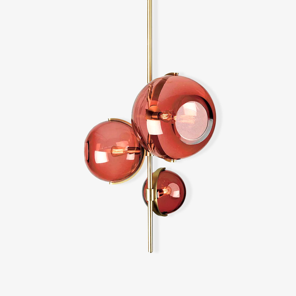 Lustra Chandelier Boule en Verre Ambre - Neutralighting