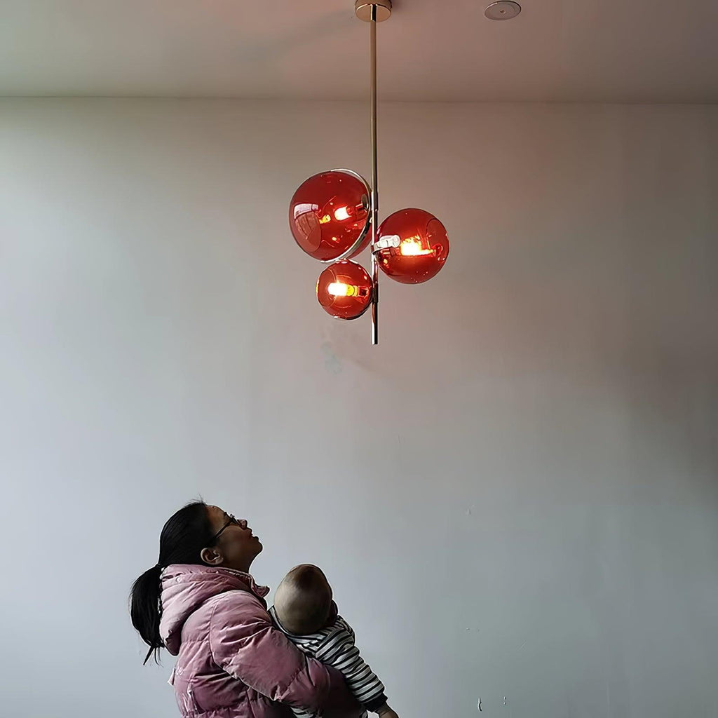 Lustra Chandelier Boule en Verre Ambre - Neutralighting