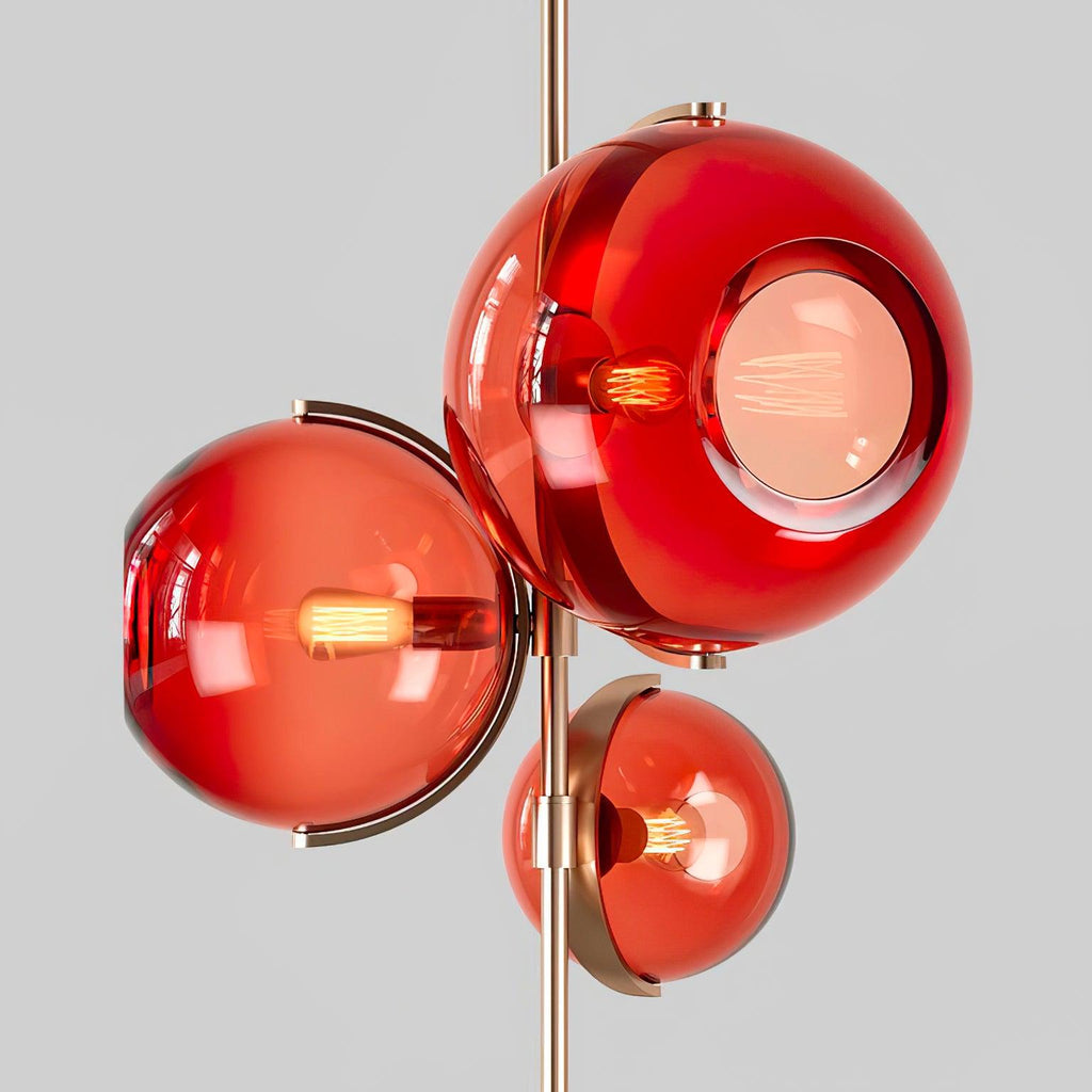 Lustra Chandelier Boule en Verre Ambre - Neutralighting