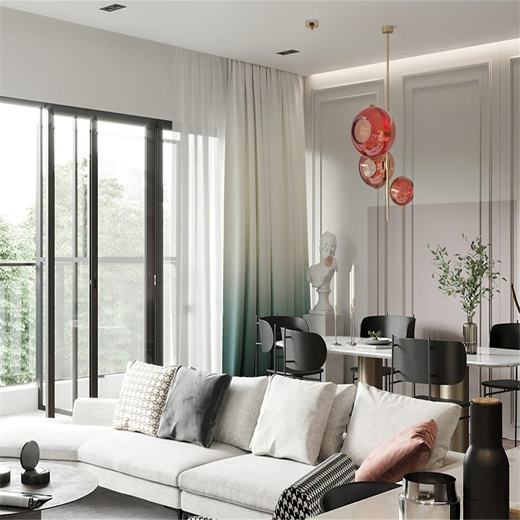 Lustra Chandelier Boule en Verre Ambre - Neutralighting