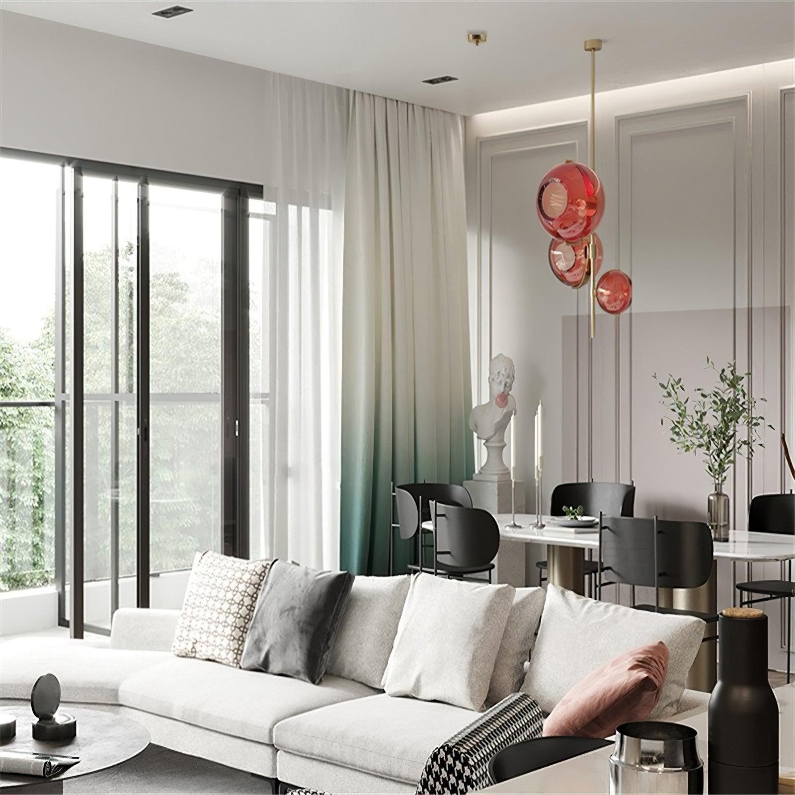 Lustra Chandelier Boule en Verre Ambre - Neutralighting