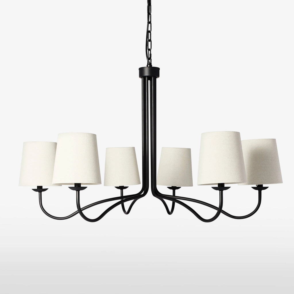 Kvennuvyn Chandelier en Métal et Tissu Moderne Minimaliste - Neutralighting