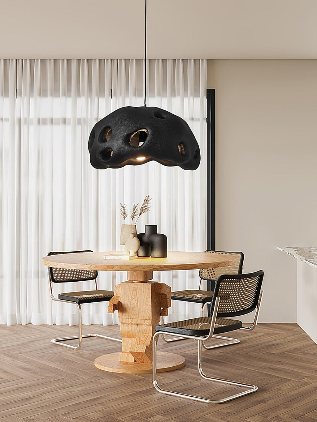 Lustra Suspension Résine Blanche pour Salon - Neutralighting