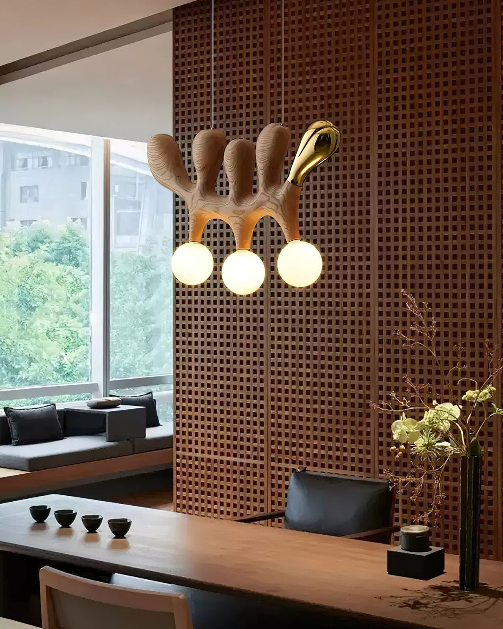 Sprout Suspension Contemporaine en Bois - Neutralighting