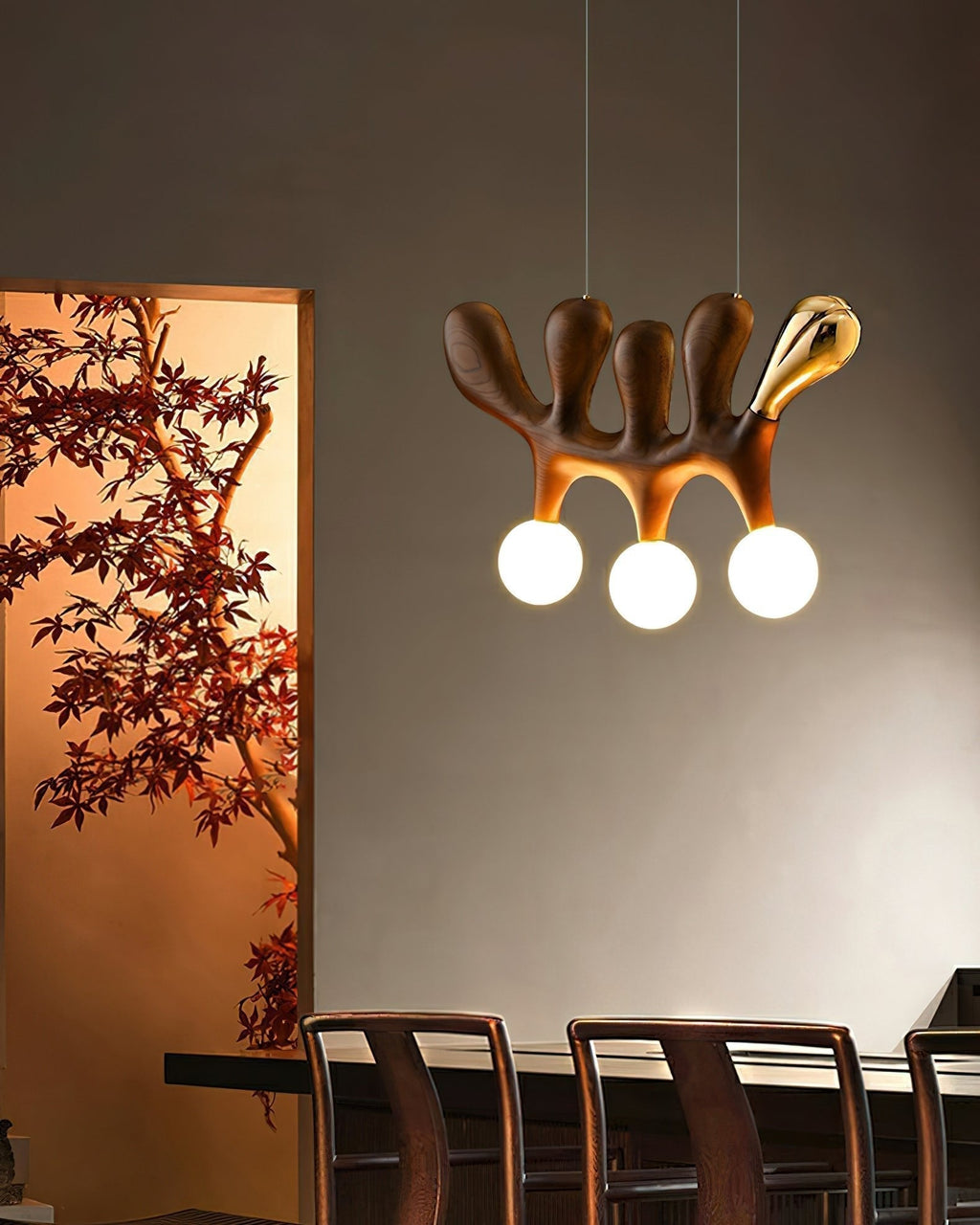 Sprout Suspension Contemporaine en Bois - Neutralighting