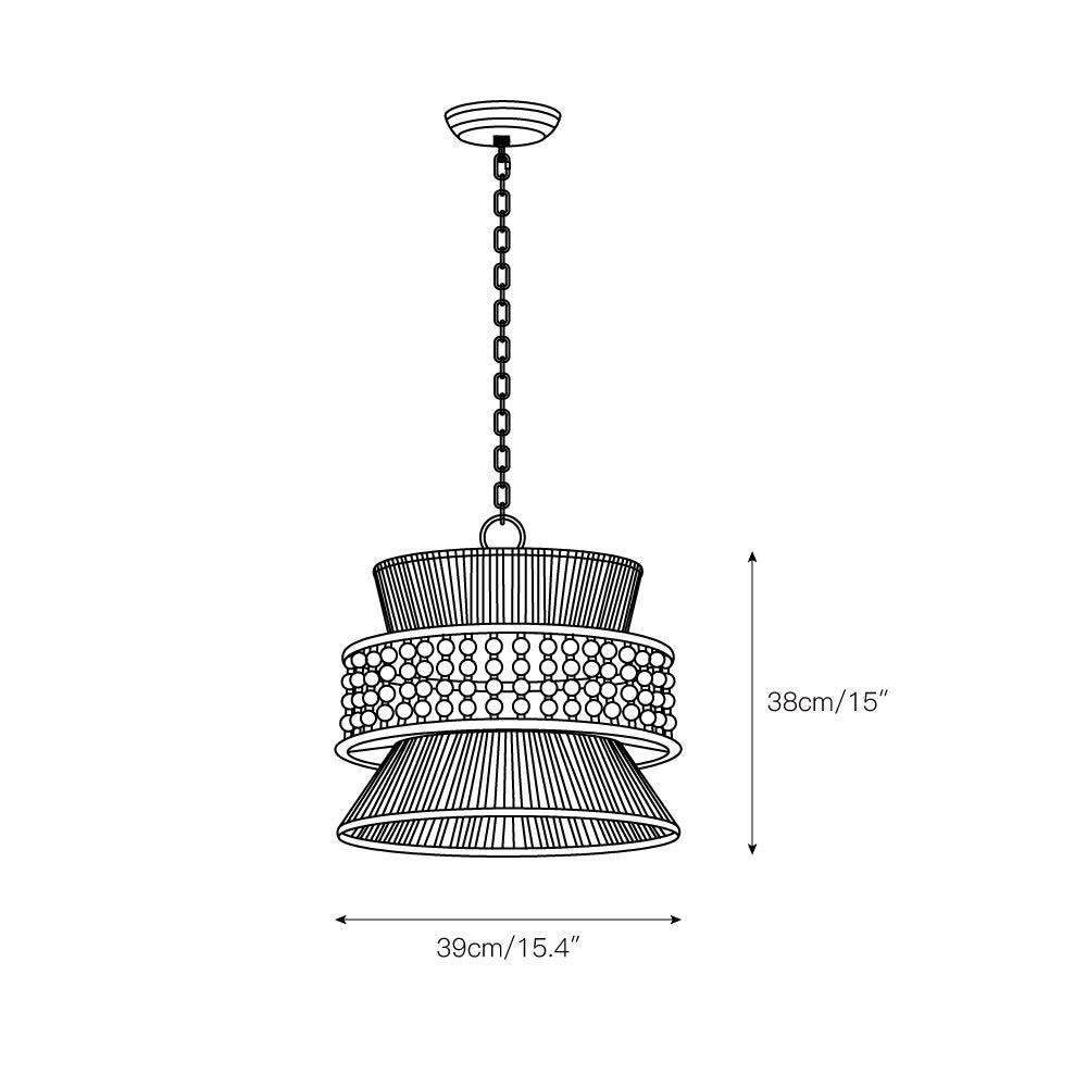 Kvennuvyi Lampe à Suspension En Métal Brun Naturel Antigua - Neutralighting