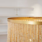 Odette Lustre en Bois et Perles de Noix de Coco - Neutralighting