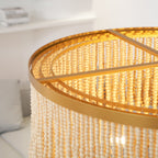 Odette Lustre en Bois et Perles de Noix de Coco - Neutralighting