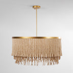 Odette Lustre en Bois et Perles de Noix de Coco - Neutralighting