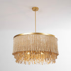 Odette Lustre en Bois et Perles de Noix de Coco - Neutralighting