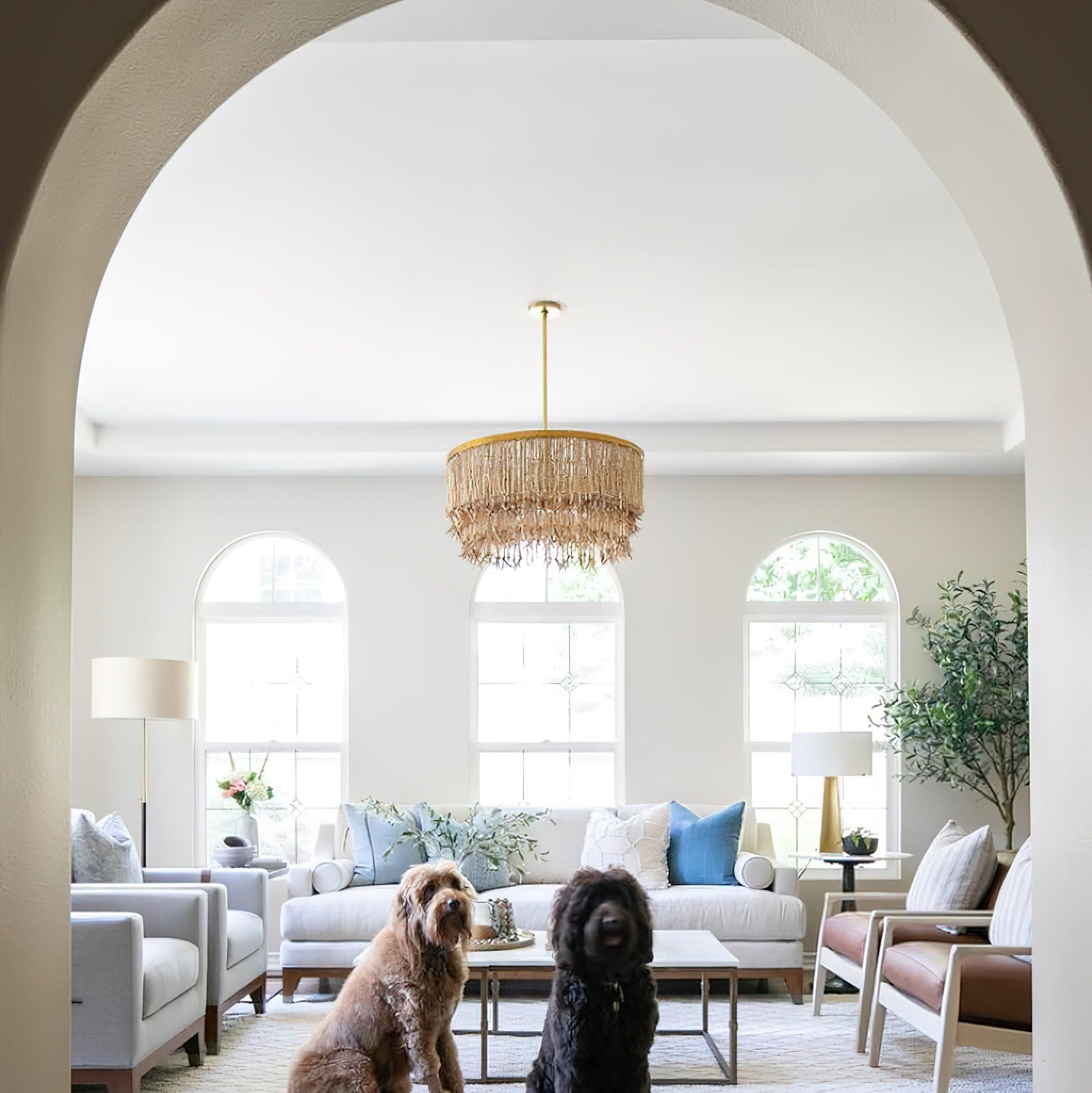 Odette Lustre en Bois et Perles de Noix de Coco - Neutralighting