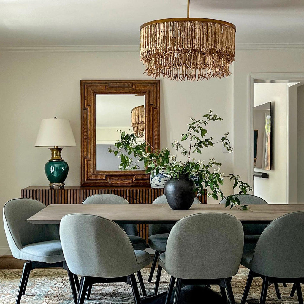 Odette Lustre en Bois et Perles de Noix de Coco - Neutralighting