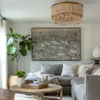 Odette Lustre en Bois et Perles de Noix de Coco - Neutralighting