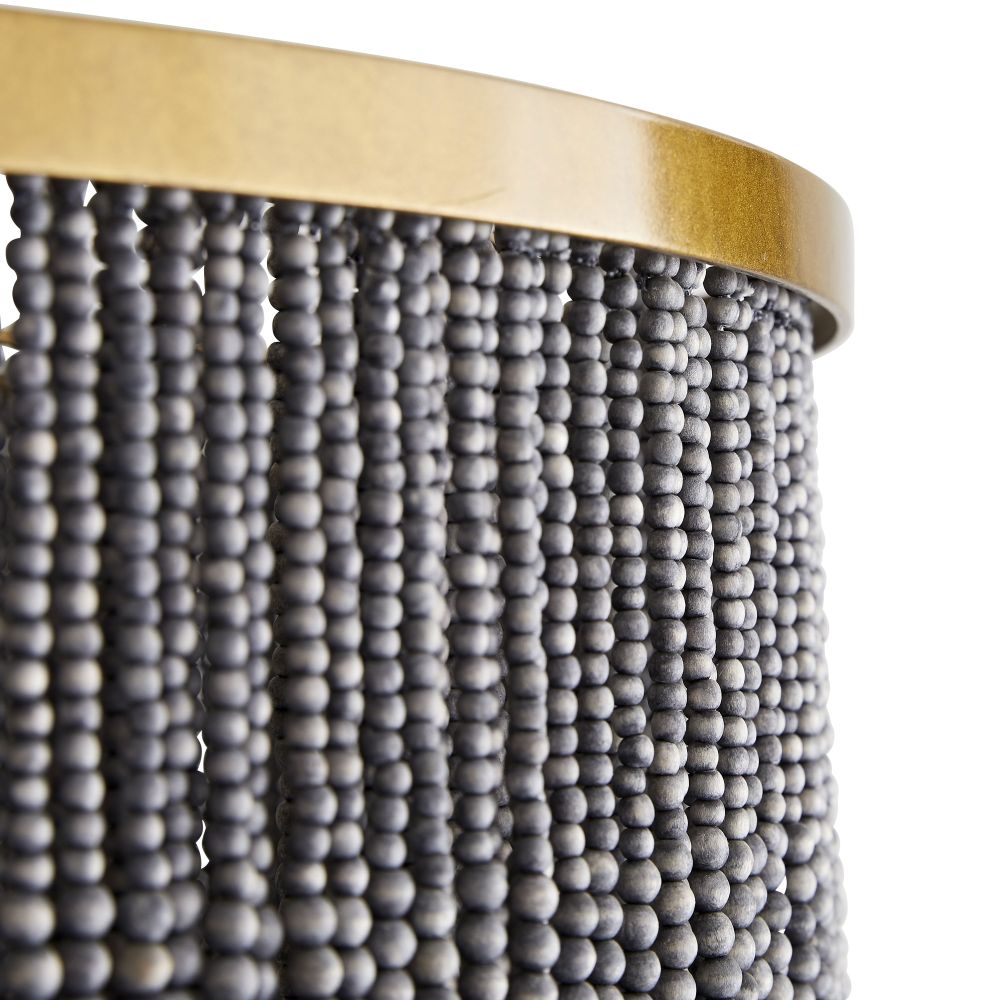 Odette Lustre en Bois et Perles de Noix de Coco - Neutralighting