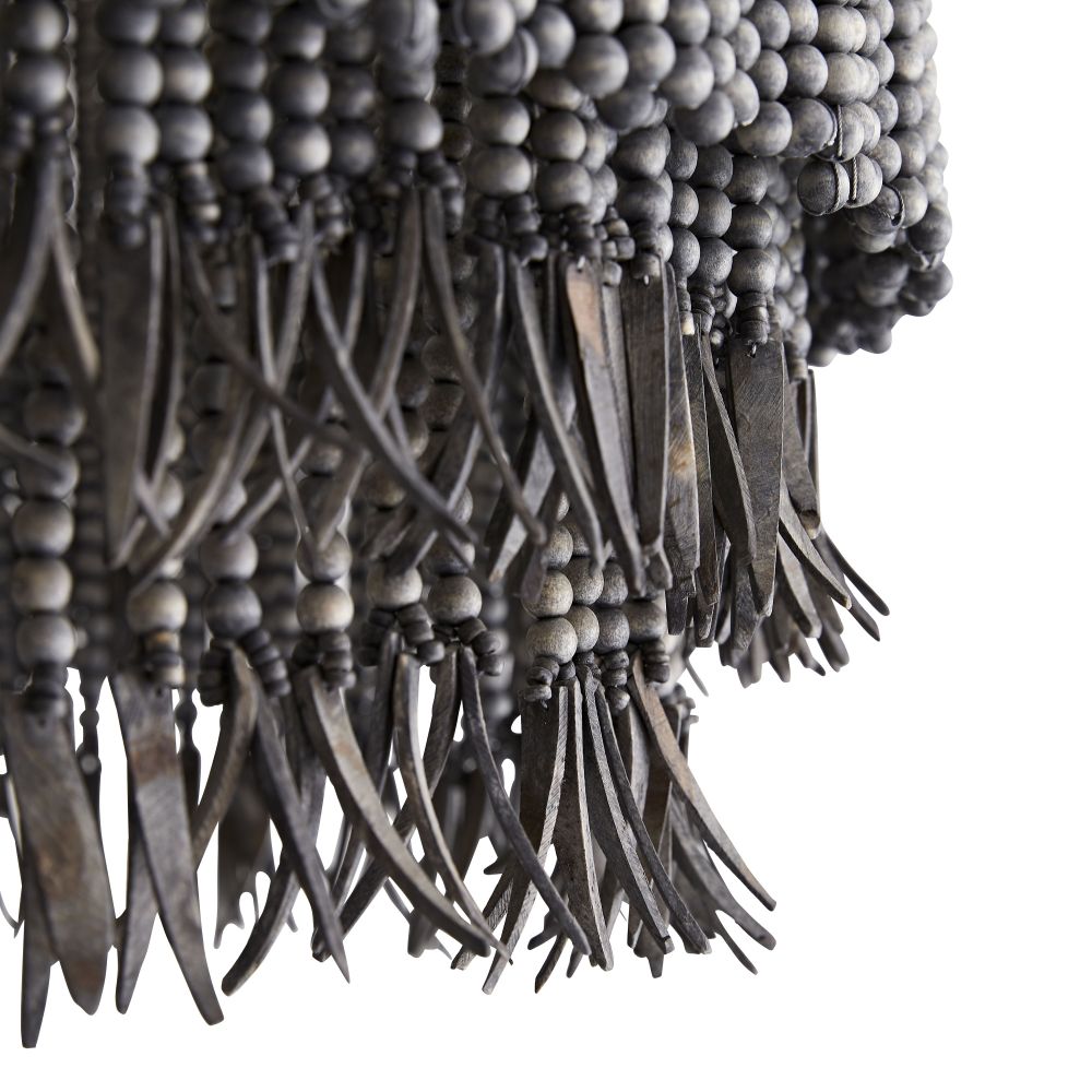 Odette Lustre en Bois et Perles de Noix de Coco - Neutralighting