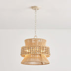 Kvennuvyi Lampe à Suspension En Métal Brun Naturel Antigua - Neutralighting