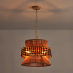 Kvennuvyi Lampe à Suspension En Métal Brun Naturel Antigua - Neutralighting