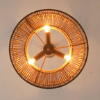 Kvennuvyi Lampe à Suspension En Métal Brun Naturel Antigua - Neutralighting