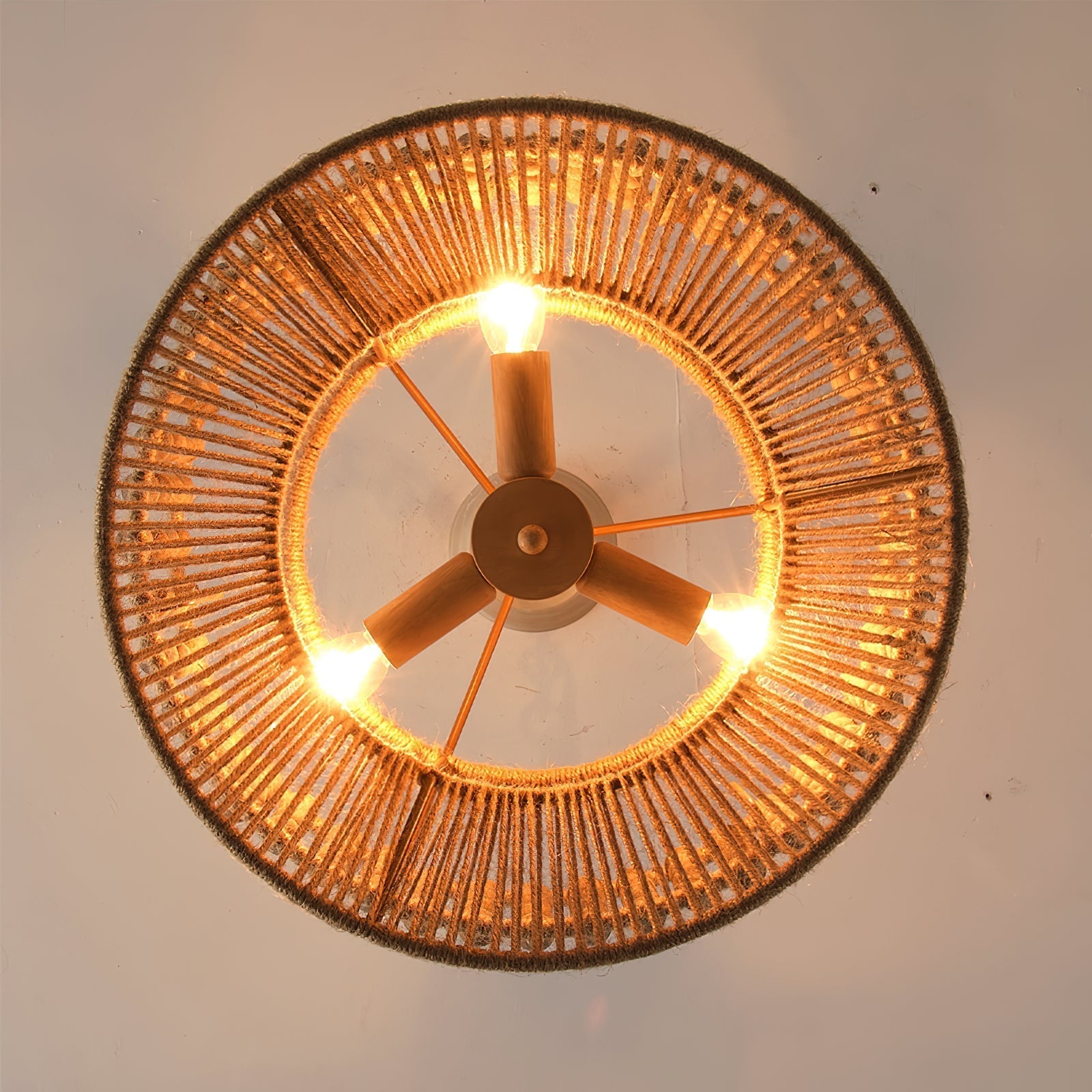 Kvennuvyi Lampe à Suspension En Métal Brun Naturel Antigua - Neutralighting