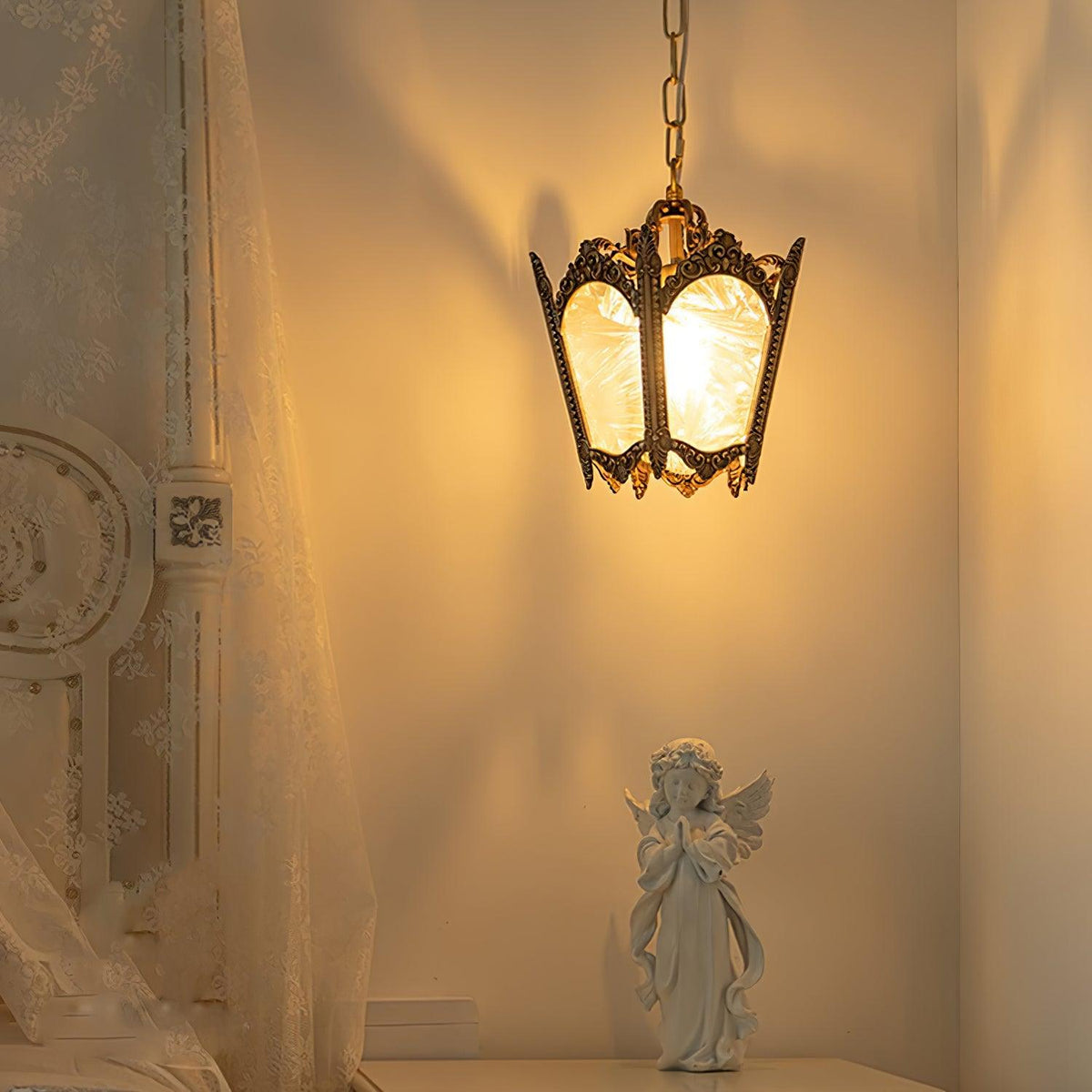 Lustra Lampe Pendante Laiton Empire Antique Élégante - Neutralighting