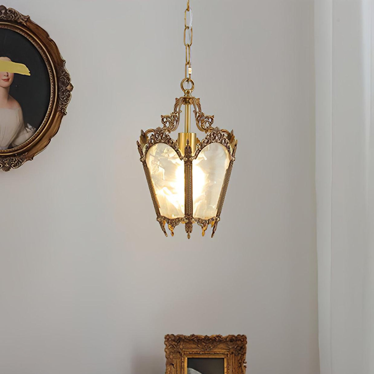 Lustra Lampe Pendante Laiton Empire Antique Élégante - Neutralighting