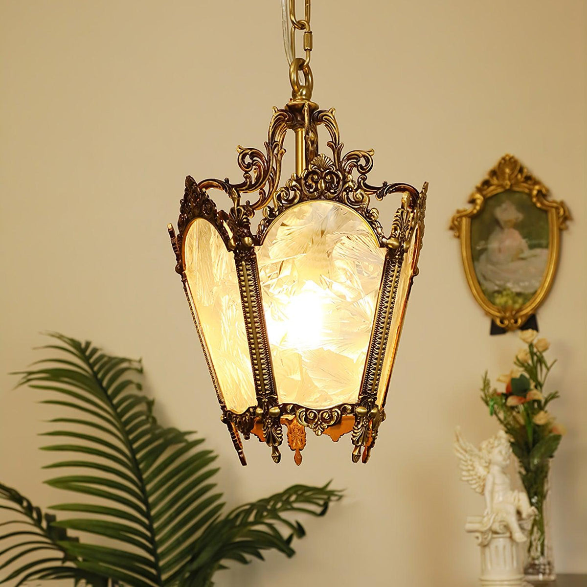 Lustra Lampe Pendante Laiton Empire Antique Élégante - Neutralighting