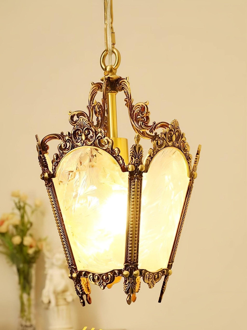 Lustra Lampe Pendante Laiton Empire Antique Élégante - Neutralighting